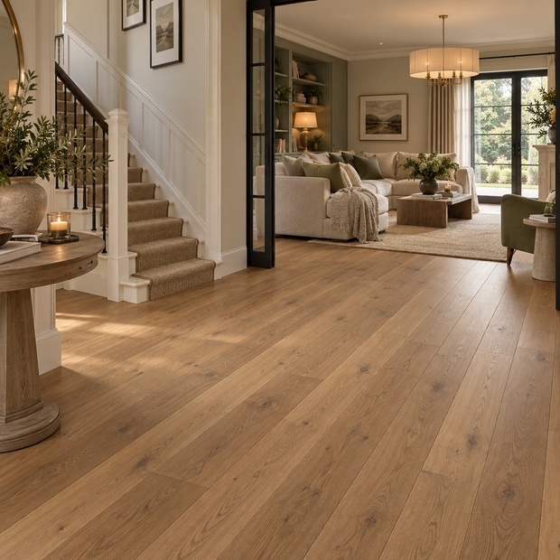 Tudor Oak Smoked & Brushed 190mm
