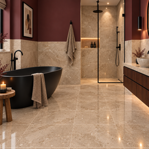 Walnut Travertine Marble Polished 60x60cm
