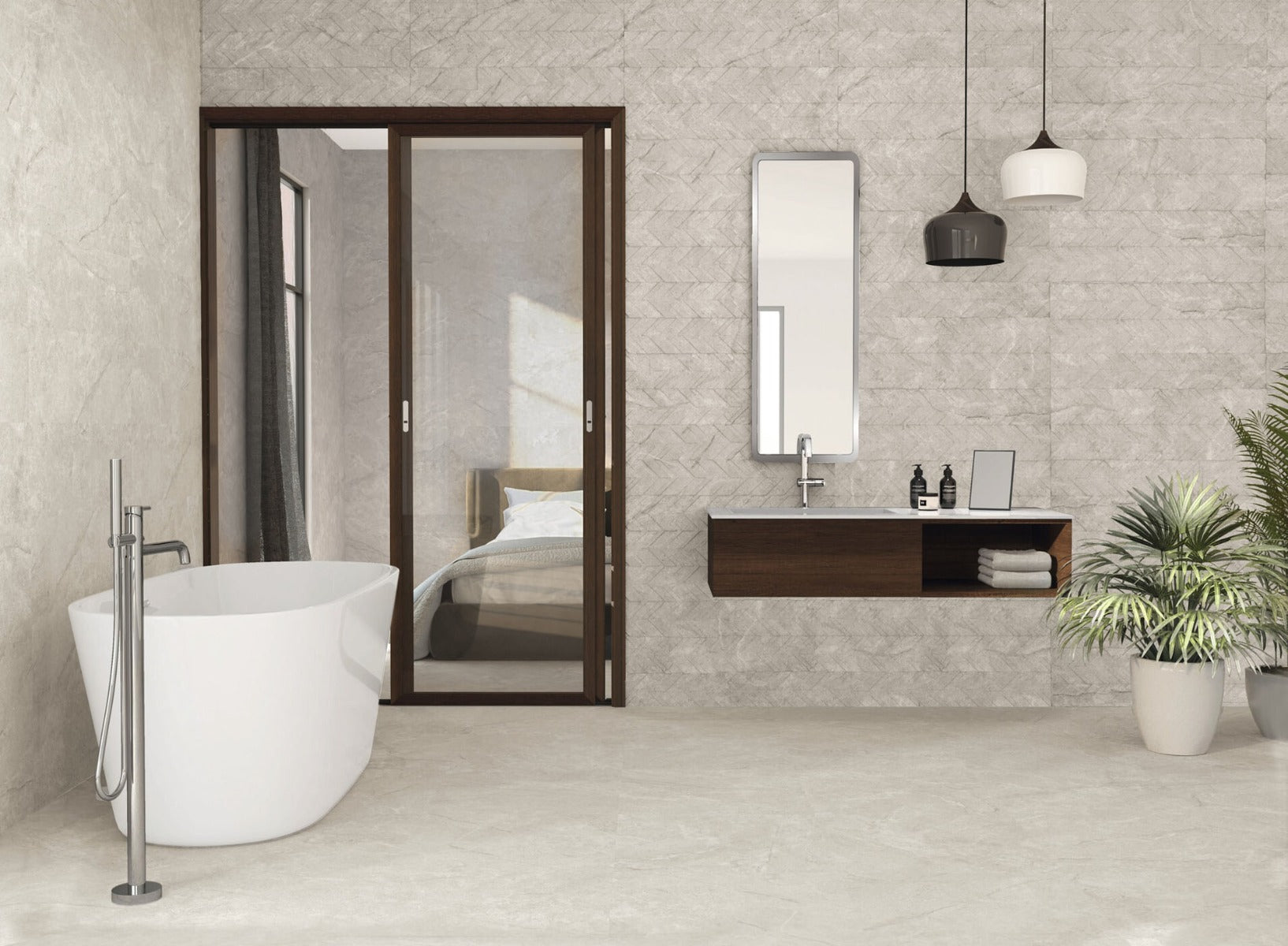 Acadia Cream 30x90cm, matt wall tile at Irwin Tiles