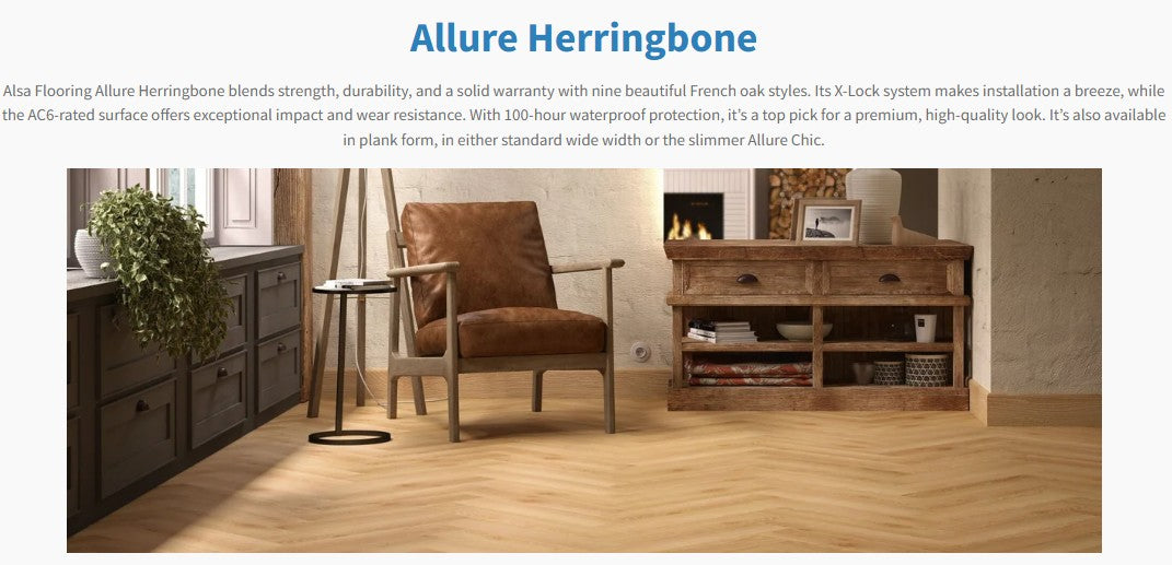 Chene Tunis Herringbone Laminate 10mm Water Resistant