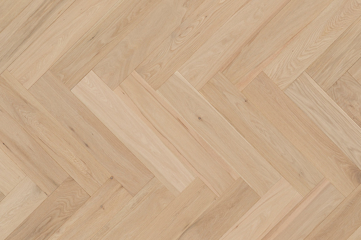 Alta Invisible Engineered Herringbone, oiled engineered wood flooring at Irwin Tiles