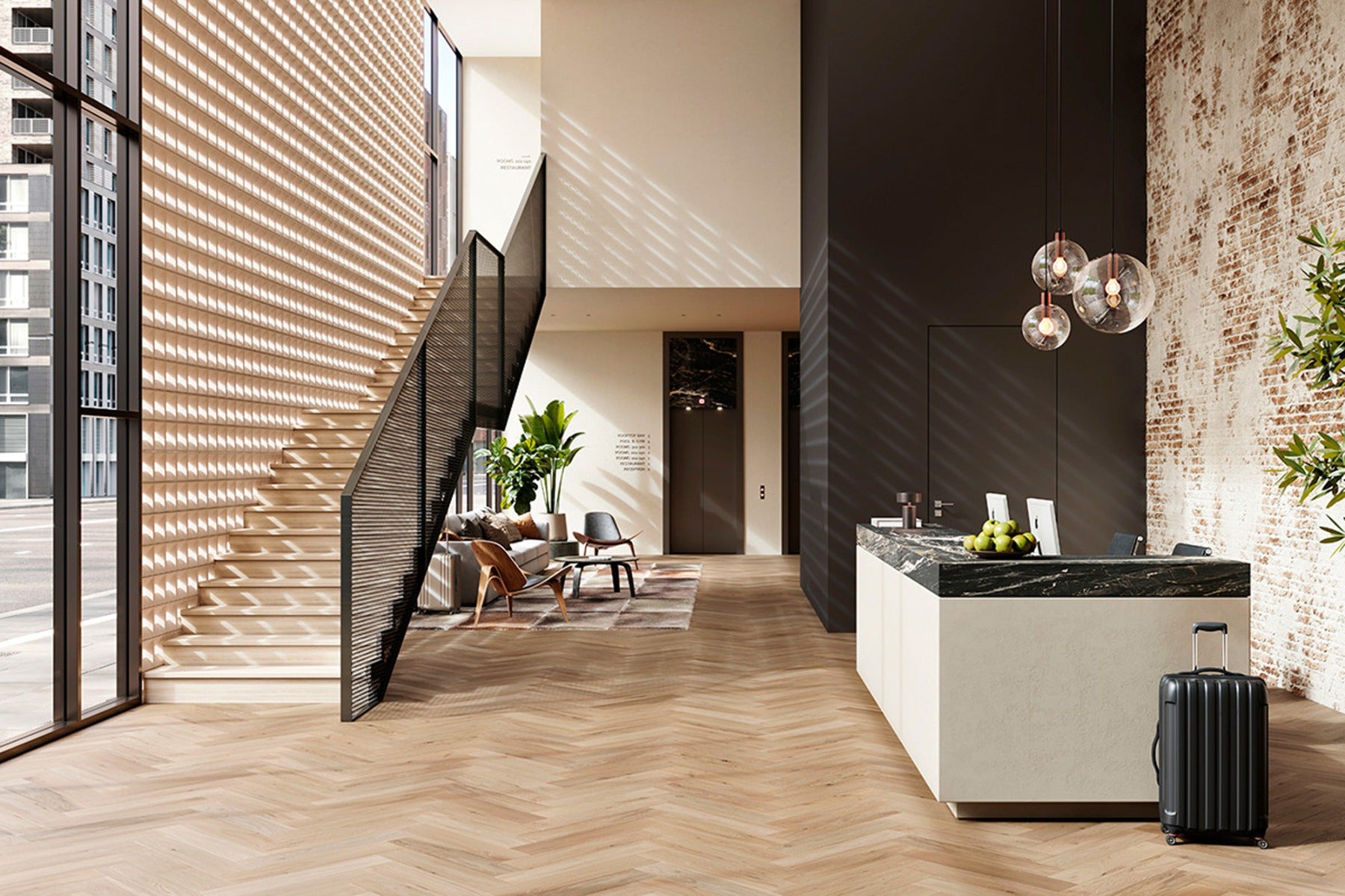 Alta Invisible Engineered Herringbone, engineered wood flooring at Irwin Tiles