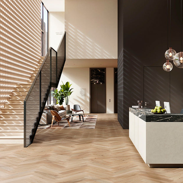 Alta Invisible Engineered Herringbone, engineered wood flooring at Irwin Tiles