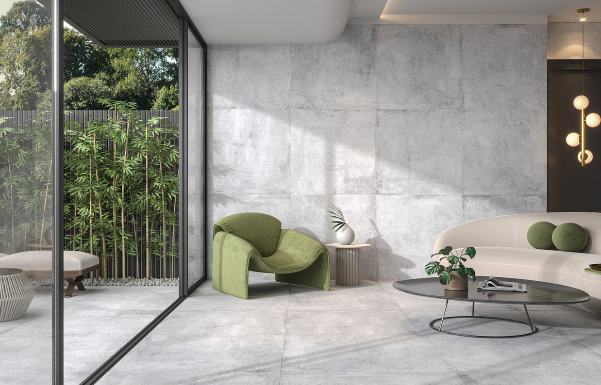 Boulevard Grey 90 x 90cm, matt tile at Irwin Tiles