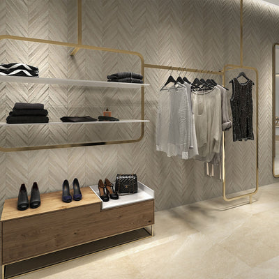 Khan Cream 75 x 75cm, porcelain tile at Irwin Tiles