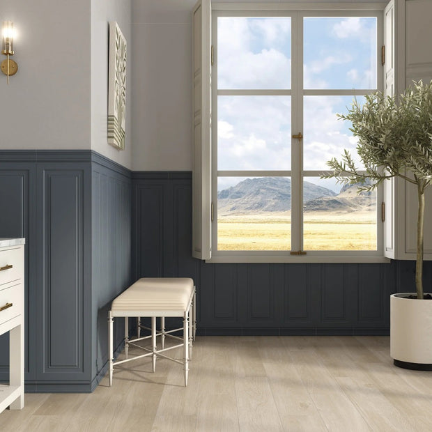 Boiserie Panel Tile Indigo 30x120cm, porcelain wall tile at Irwin Tiles