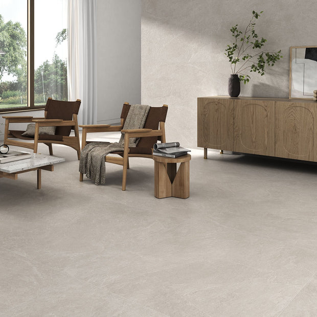 Caldea Beige 120x120cm, matt tile at Irwin Tiles