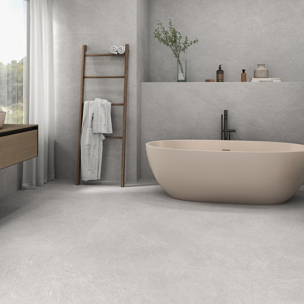 Caldea Blanco 120x120cm, matt tile at Irwin Tiles