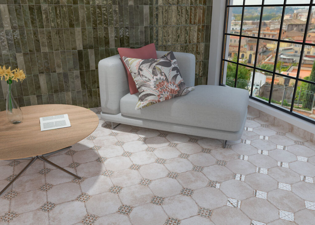 Cezanne Verde 22.5 x 22.5cm, matt tile at Irwin Tiles