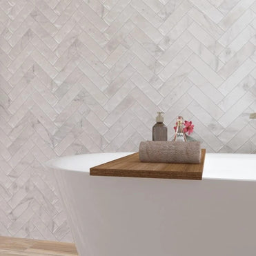 Corso 6.5 x 25cm, white wall tile from Irwin Tiles, Co. Monaghan