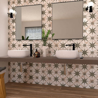 Orion Verde 22.5x22.5cm, matt tile at Irwin Tiles