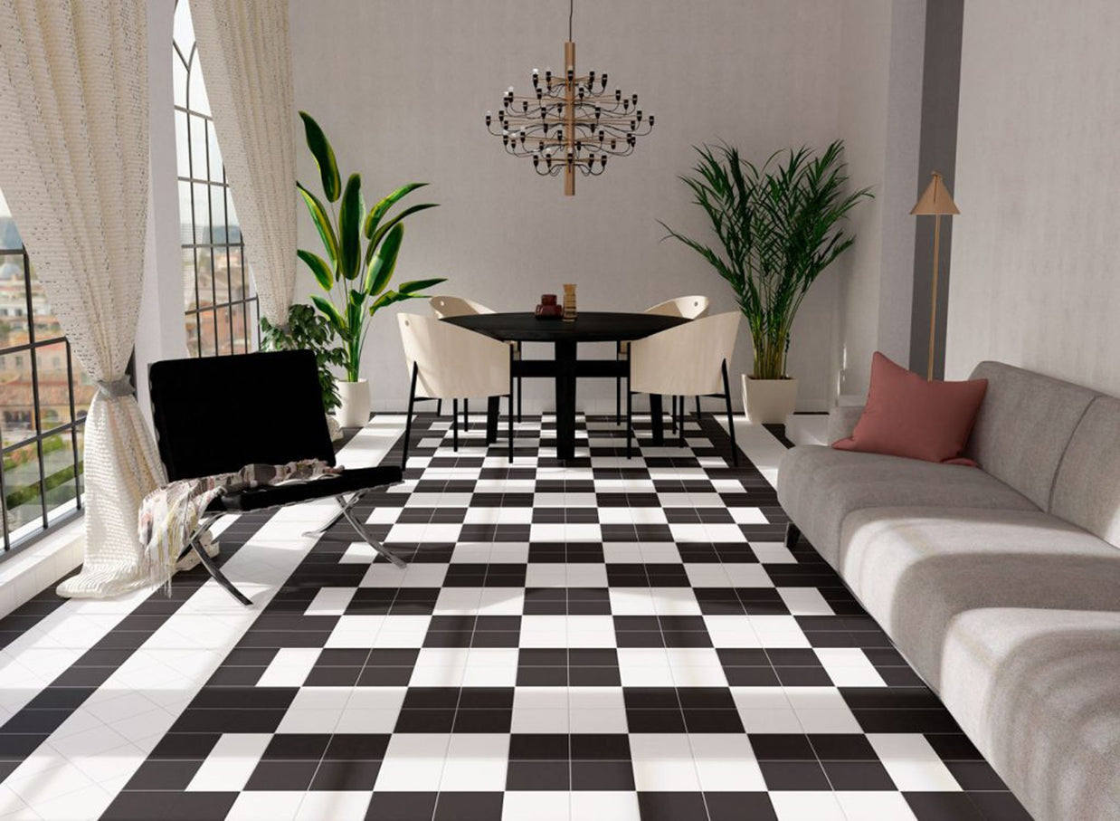 Rubi Negro 22.5x22.5cm, matt tile at Irwin Tiles