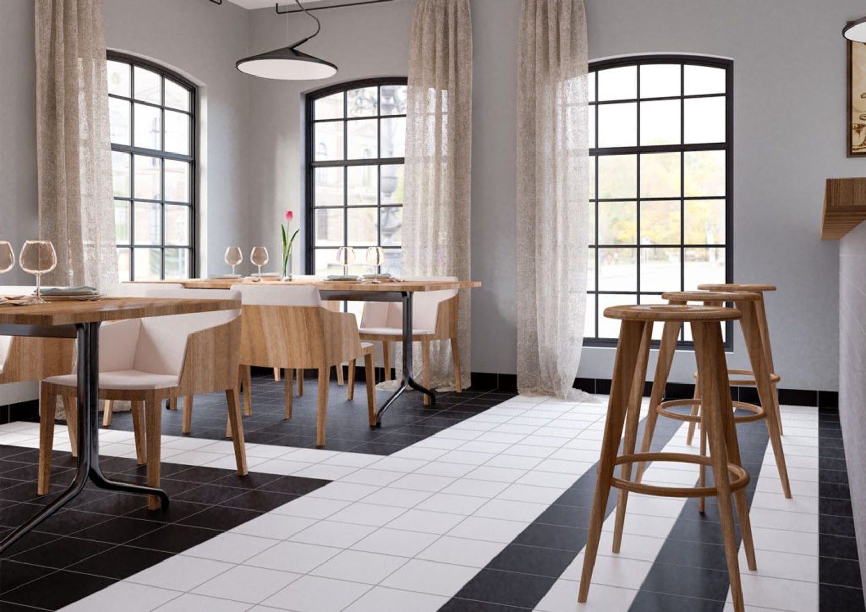 Rubi Negro 22.5x22.5cm, porcelain tile at Irwin Tiles