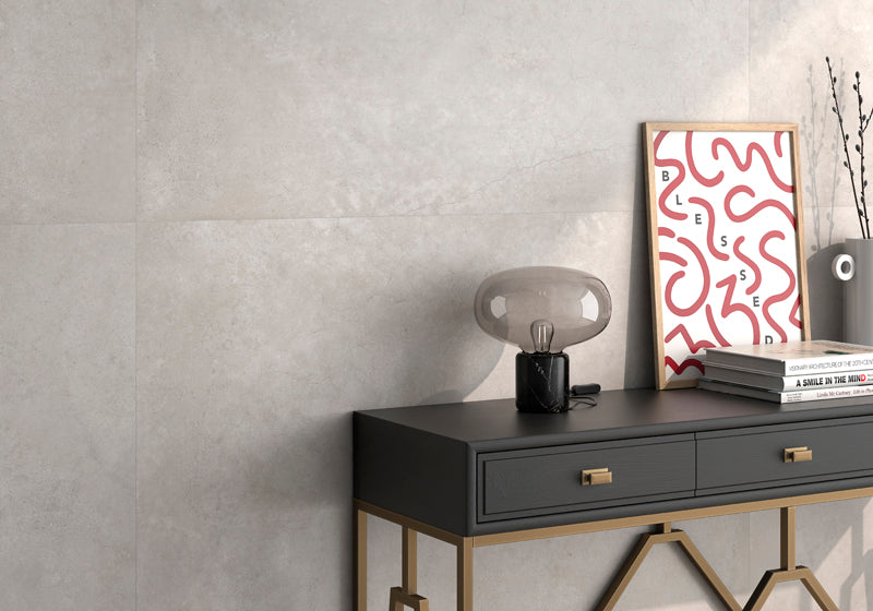 Carnaby Tan 120 x 120cm tile, beige matt, at Irwin Tiles