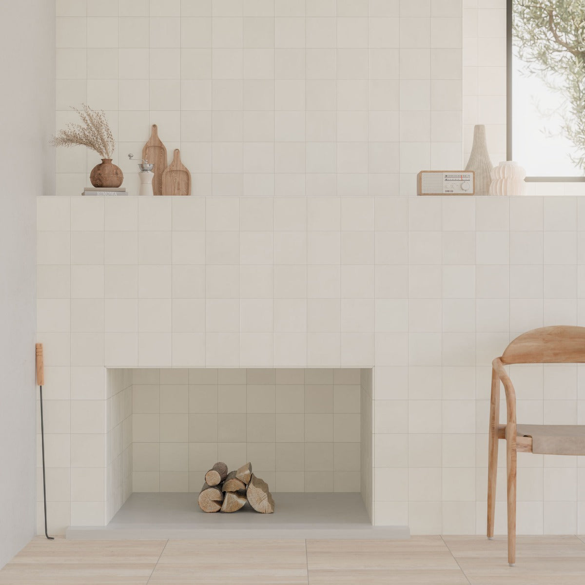 Spark White 13x13cm, wall tile at Irwin Tiles