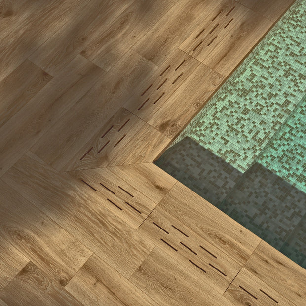 Outi Roble Wood Effect 30x120 x 2cm, porcelain paving at Irwin Tiles