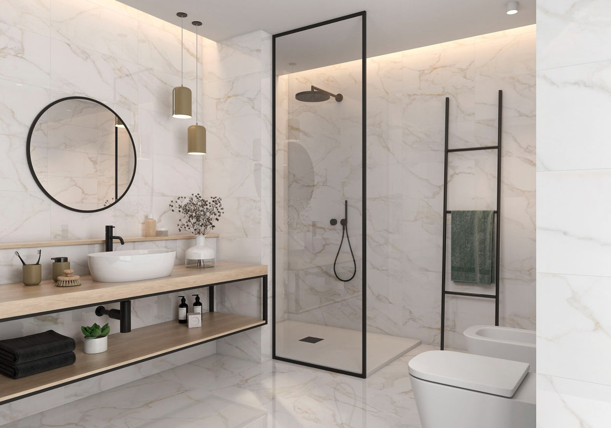 Paonazzo Gold 60x120cm, porcelain tile at Irwin Tiles