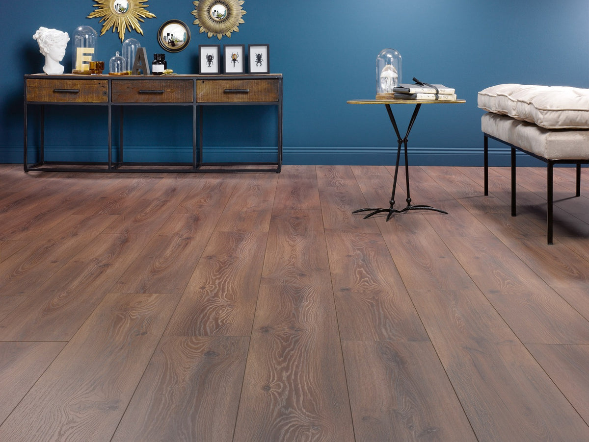 Erin Laminate 10mm All Over Water Resistant, dark laminate flooring at Irwin Tiles