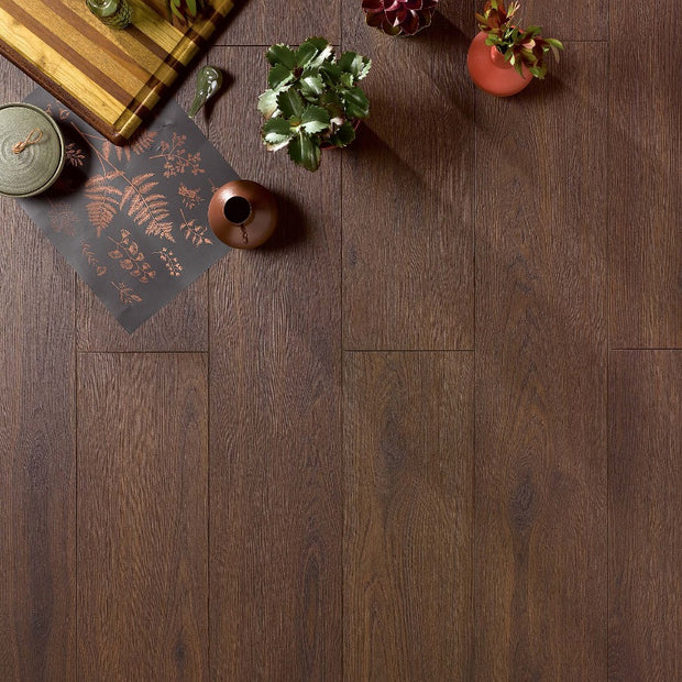 Chene Ghana Laminate 10mm Water Resistant, dark laminate flooring at Irwin Tiles