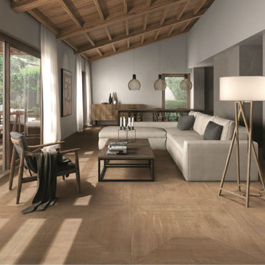 Marquetry Artwood Natural Wood Effect Panel 100 x 100cm, matt tile at Irwin Tiles