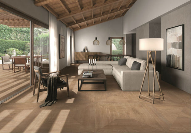 Marquetry Artwood Natural Wood Effect Panel 100 x 100cm, matt tile at Irwin Tiles