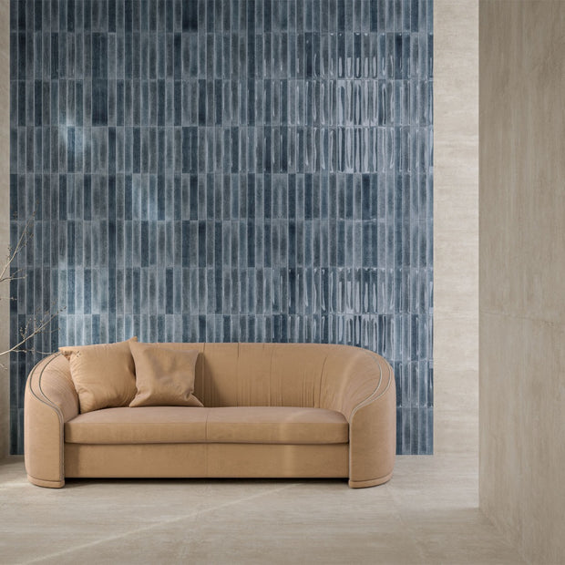 Atlantis Dark Blue Glossy 31.6x60cm, wall tile for bathroom and kitchen walls at Irwin Tiles