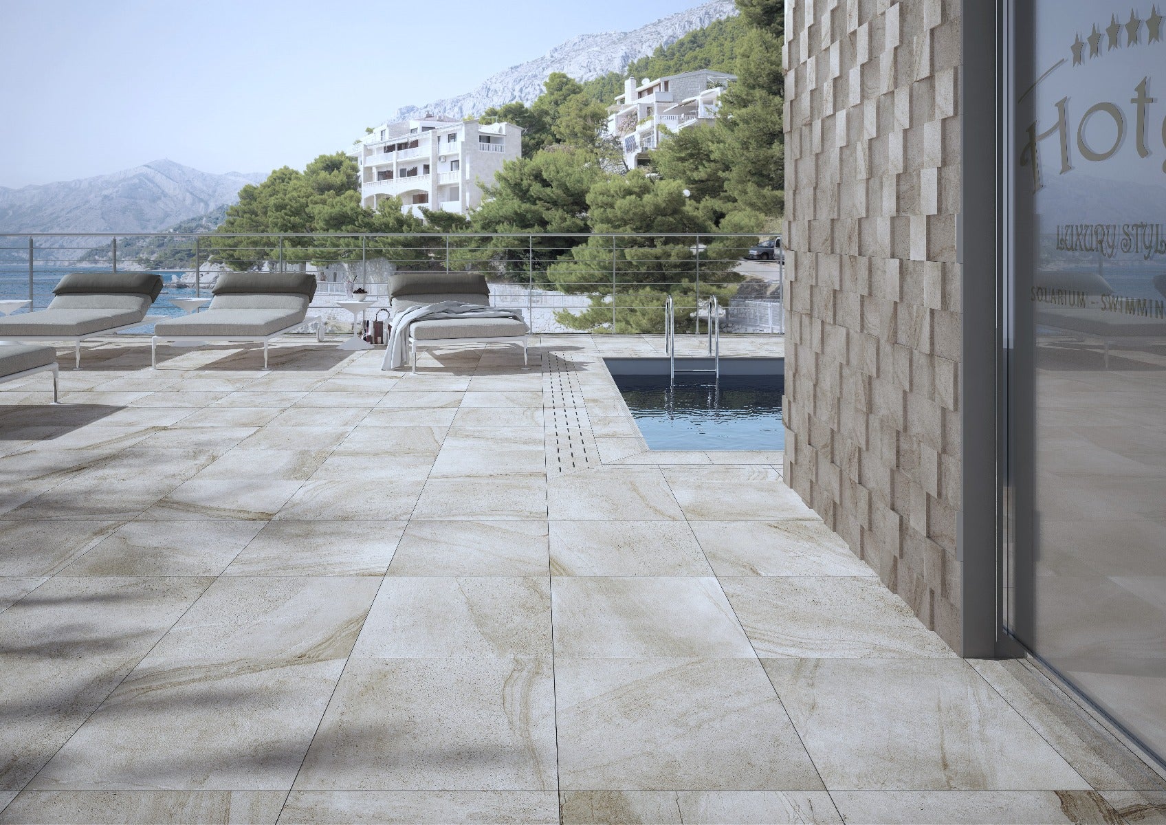 Class Beige 60 x 60 x 2cm, paving at Irwin Tiles