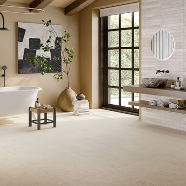 Lutezia Beige 120x120cm, porcelain tile sold by the box at Irwin Tiles