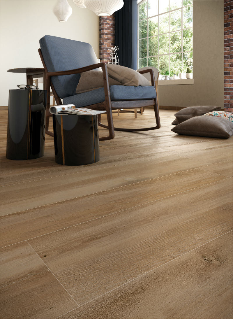 Decape Brune 30 x 120cm, porcelain tile for kitchens, bathrooms and hallways at Irwin Tiles