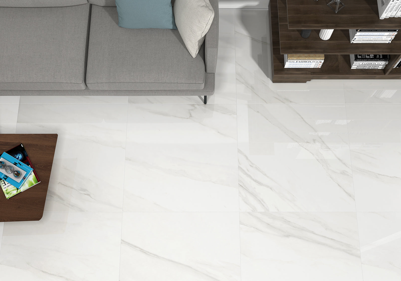 Calacatta Gold Glossy 120 x 120cm, tile at Irwin Tiles