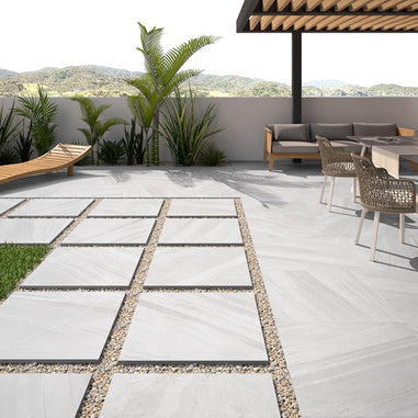 Clarke Gris 76 x 76 x 2cm, matt paving at Irwin Tiles