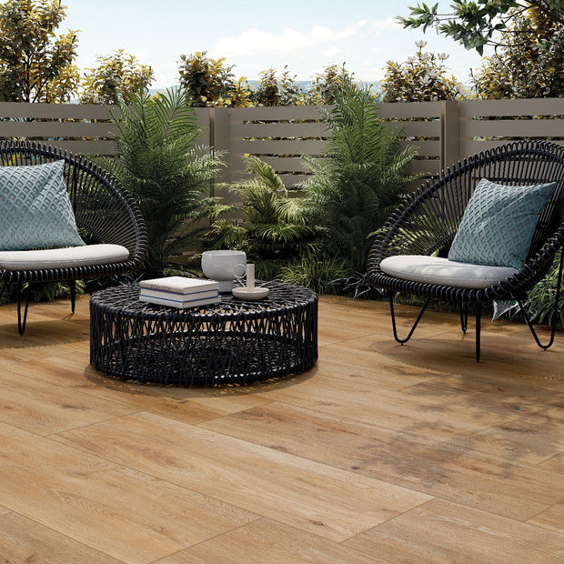 Cortina Cognac 24x150cm, porcelain tile at Irwin Tiles