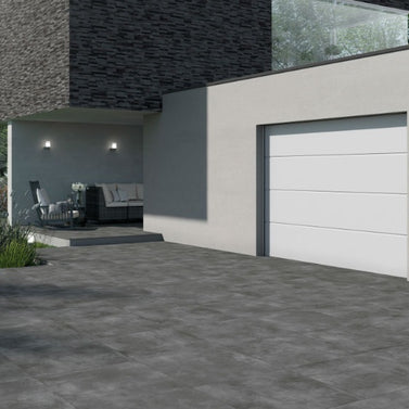 Volcano Dark 80 x 80 x 2cm, porcelain paving at Irwin Tiles