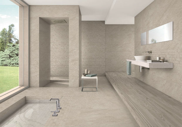 Dreamstone Zinc Mosaic 30 x 30cm, tile at Irwin Tiles