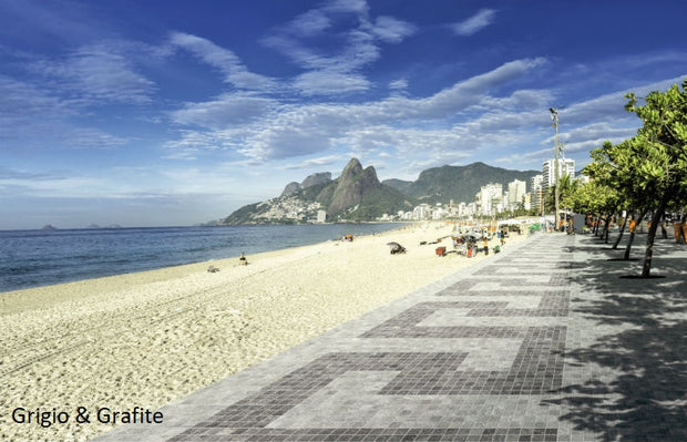 Valeria Grafite Lineare (Cobble-Look) 60 x 60 x 2cm, matt paving at Irwin Tiles