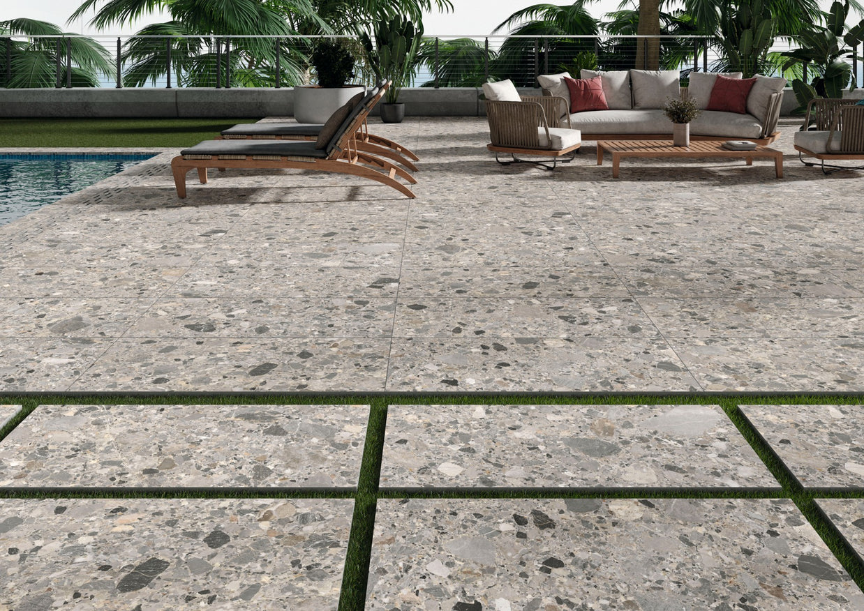 Inlay Natural 60x120 x 2cm 20mm Outdoor Porcelain, matt paving at Irwin Tiles
