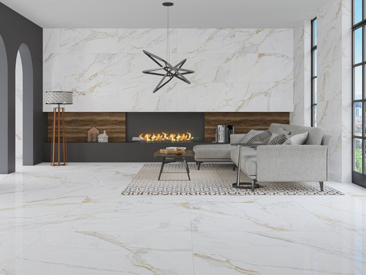 Marshall Gold 30 x 90cm, gloss wall tile at Irwin Tiles