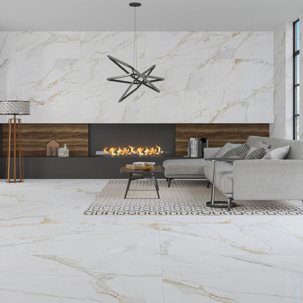 Marshall Gold 30 x 90cm, gloss wall tile at Irwin Tiles