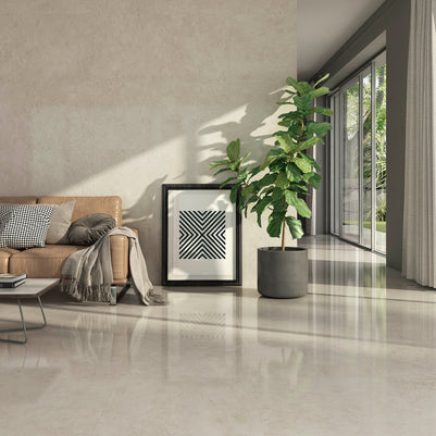 Nantes Beige Lappatto 60 x 60cm, semi-gloss tile at Irwin Tiles