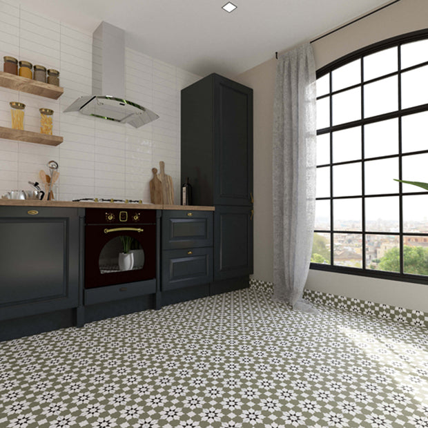 Nerja Verde 22.5 x 22.5cm, matt tile at Irwin Tiles
