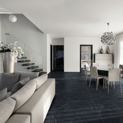 Prestige Laurent 60 x 120cm, black matt tile at Irwin Tiles