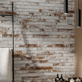 Harlem Red White Brick 4.8x45cm, porcelain tile at Irwin Tiles