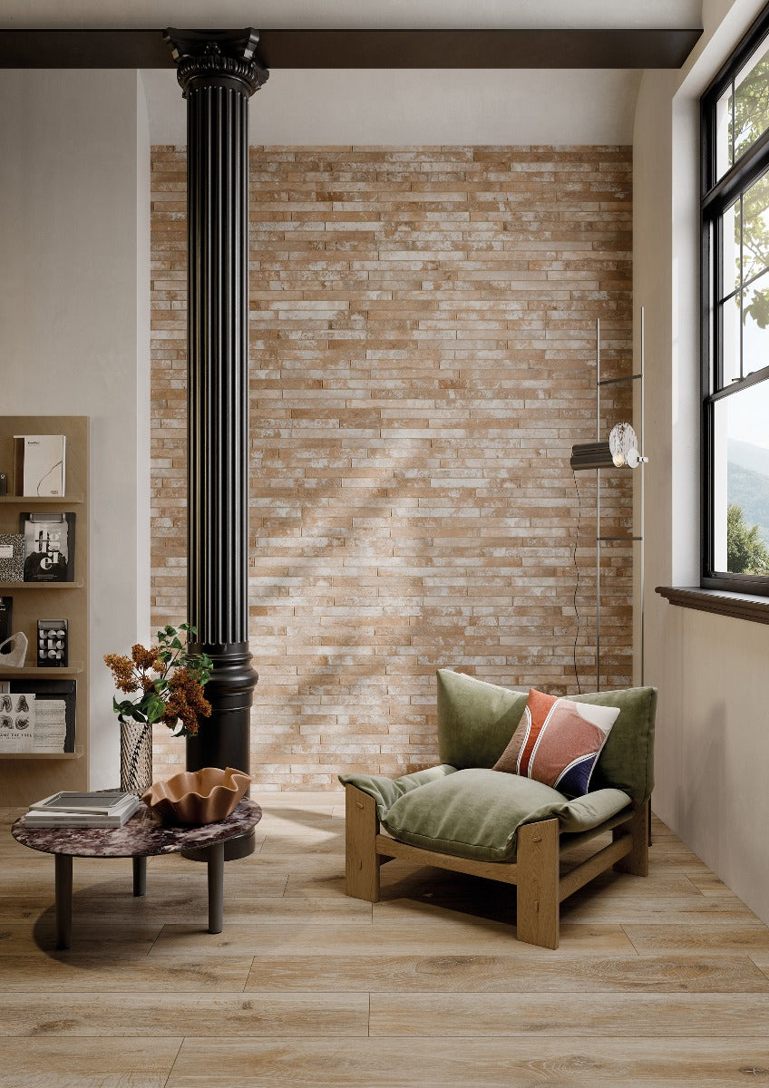 Harlem Sand Brick 4.8x45cm, porcelain tile at Irwin Tiles