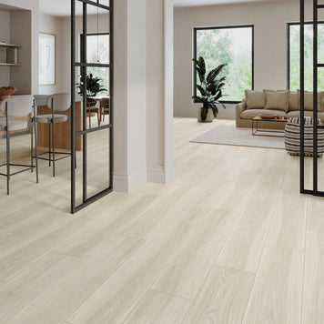 Kael Blonde 23x120cm, light wood effect matt tile at Irwin Tiles