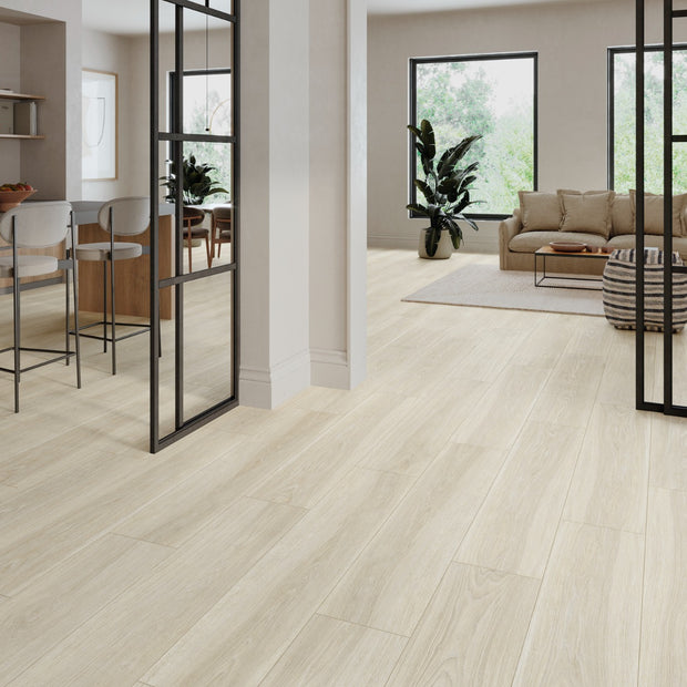 Kael Blonde 23x120cm, light wood effect matt tile at Irwin Tiles