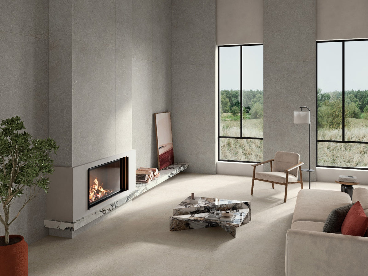 Kreta Pearl Matte 100x100cm tile, at Irwin Tiles