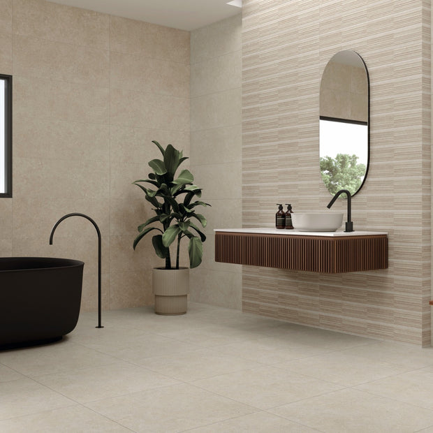 Ulisse Beige Light 33x90cm, ceramic tile at Irwin Tiles