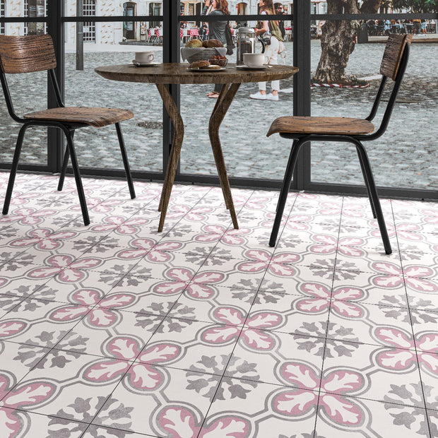 Swansea Orchid Pink 45x45cm, matt tile at Irwin Tiles