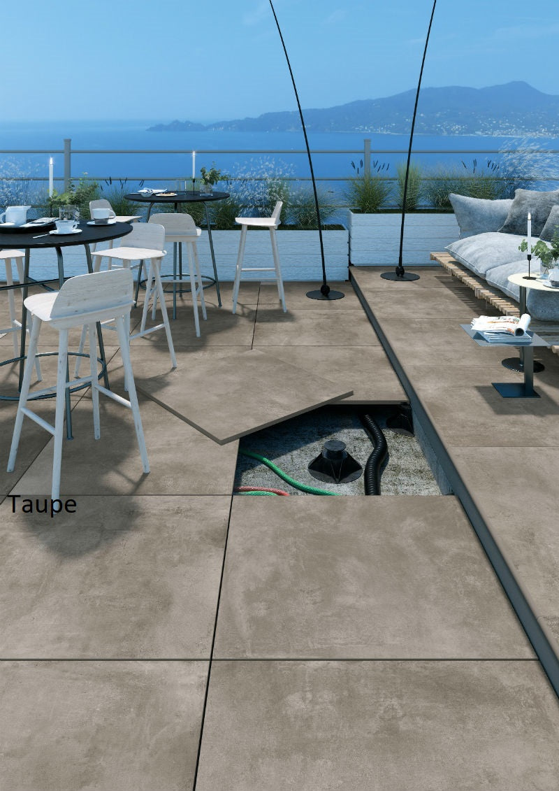 Volcano Taupe 80 x 80 x 2cm, porcelain paving at Irwin Tiles
