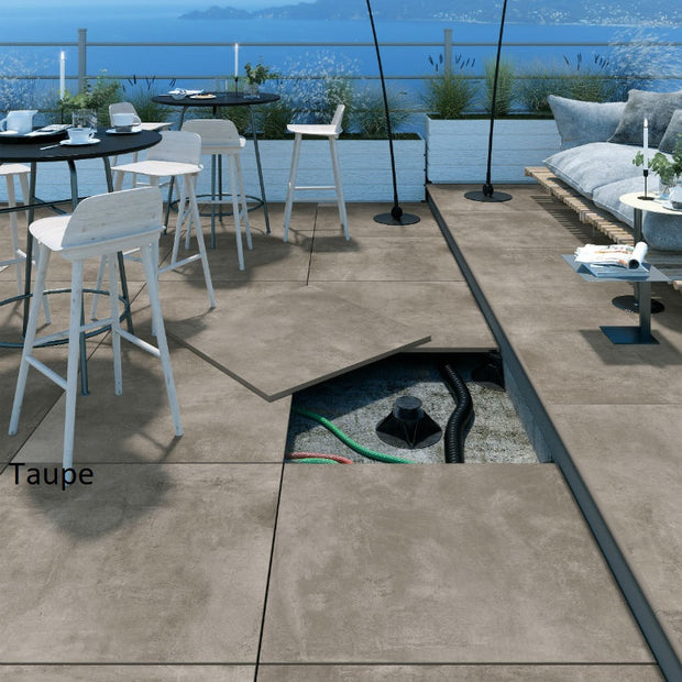 Volcano Taupe 80 x 80 x 2cm, porcelain paving at Irwin Tiles